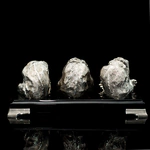 Silver-plated sculpture "Three Monkeys"